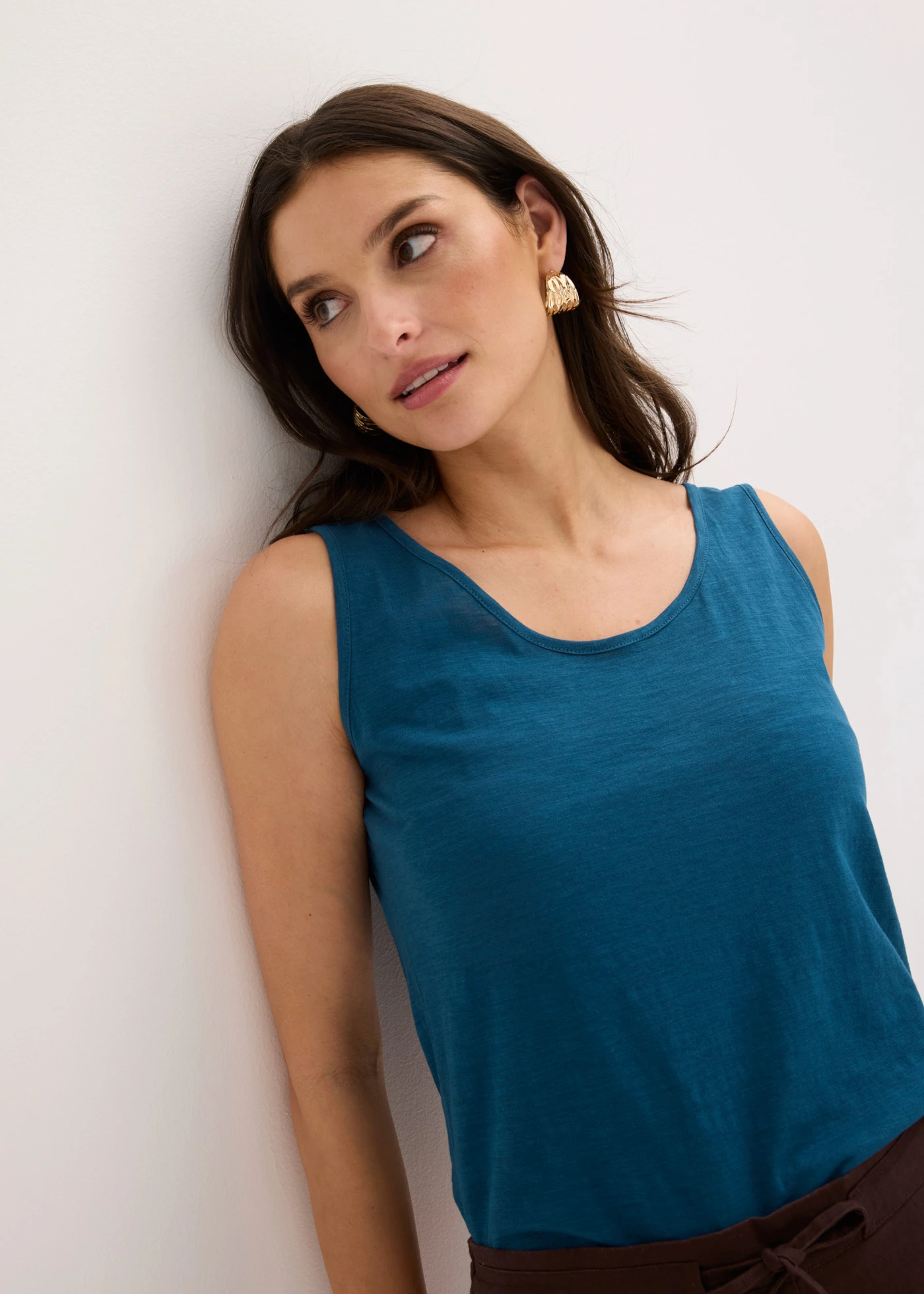 Jersey top met rugdetail • petrolblauw • bonprix online shop