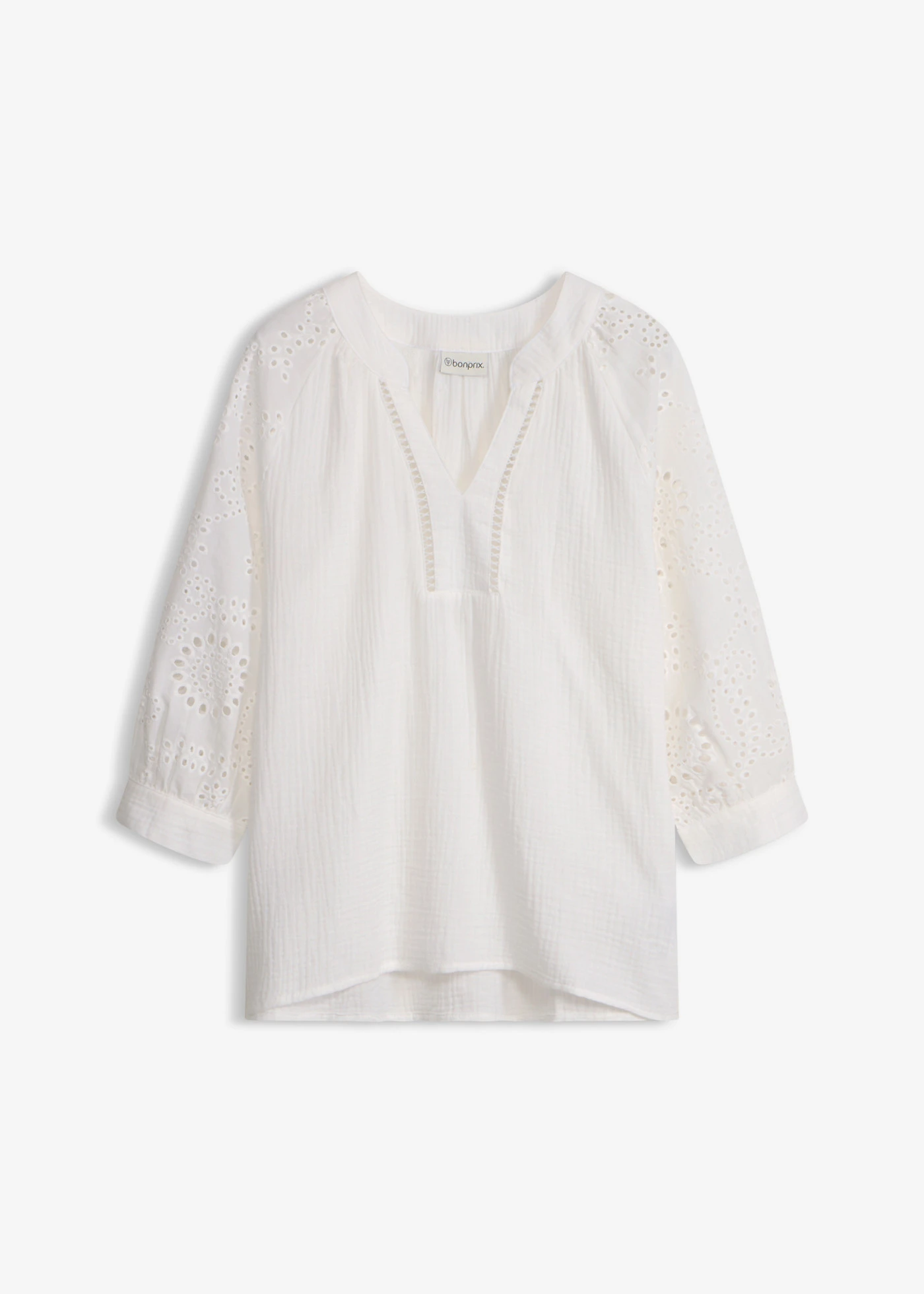 Tuniek van luchtige mousseline • wolwit • bonprix online shop