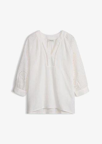 Tuniek van luchtige mousseline • wolwit • bonprix online shop