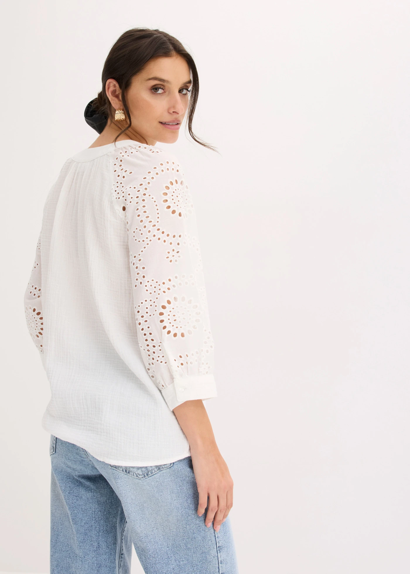 Tuniek van luchtige mousseline • wolwit • bonprix online shop