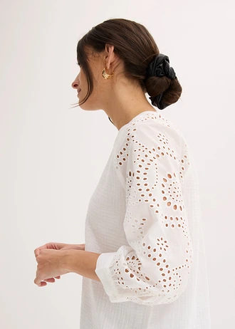 Tuniek van luchtige mousseline • wolwit • bonprix online shop