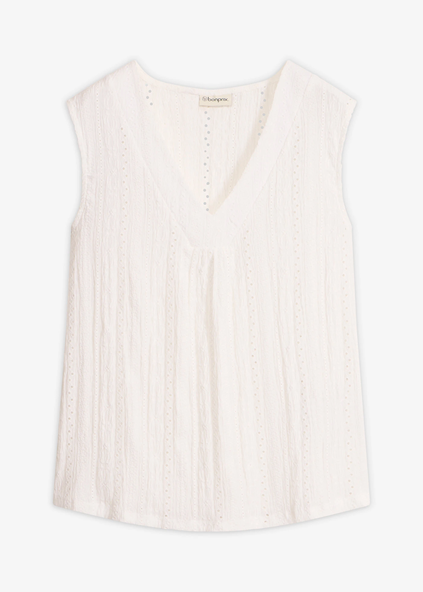 Top met broderie anglaise • wit • bonprix online shop