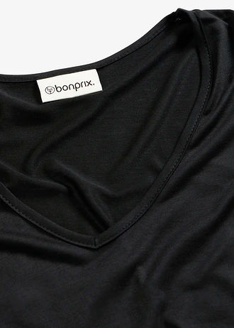 Shirt van zacht viscose • zwart • bonprix online shop