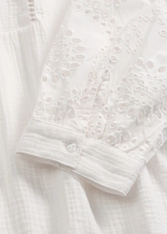 Tuniek van luchtige mousseline • wolwit • bonprix online shop