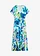 Rochie maxi, culoare: albastru-verde floral