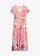 Rochie maxi, culoare: pink-lila floral