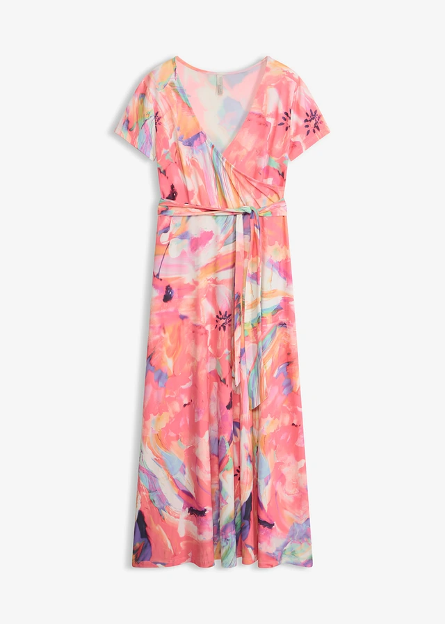 Maxi jurk • pink-paars gebloemd • bonprix online shop