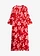 Robe longue en viscose fluide, Couleur: fraise/rose lotus floral