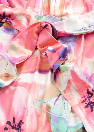 Robe longue • magenta/violet floral • Boutique bonprix