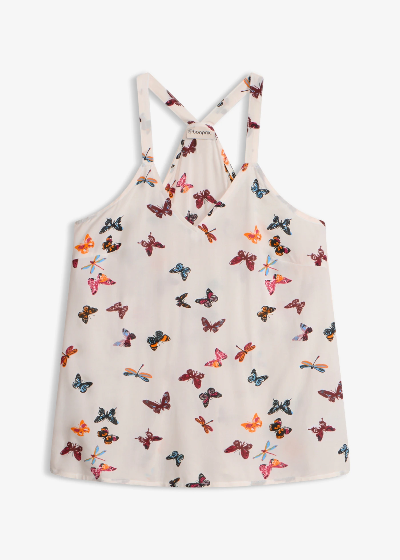 Blousetop van viscose • wit gedessineerd • bonprix online shop