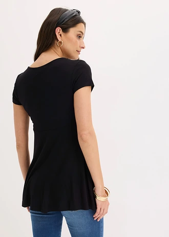 Shirt in een viscosemix • zwart • bonprix online shop