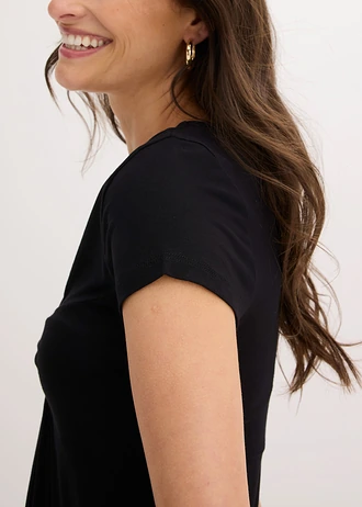 Shirt in een viscosemix • zwart • bonprix online shop