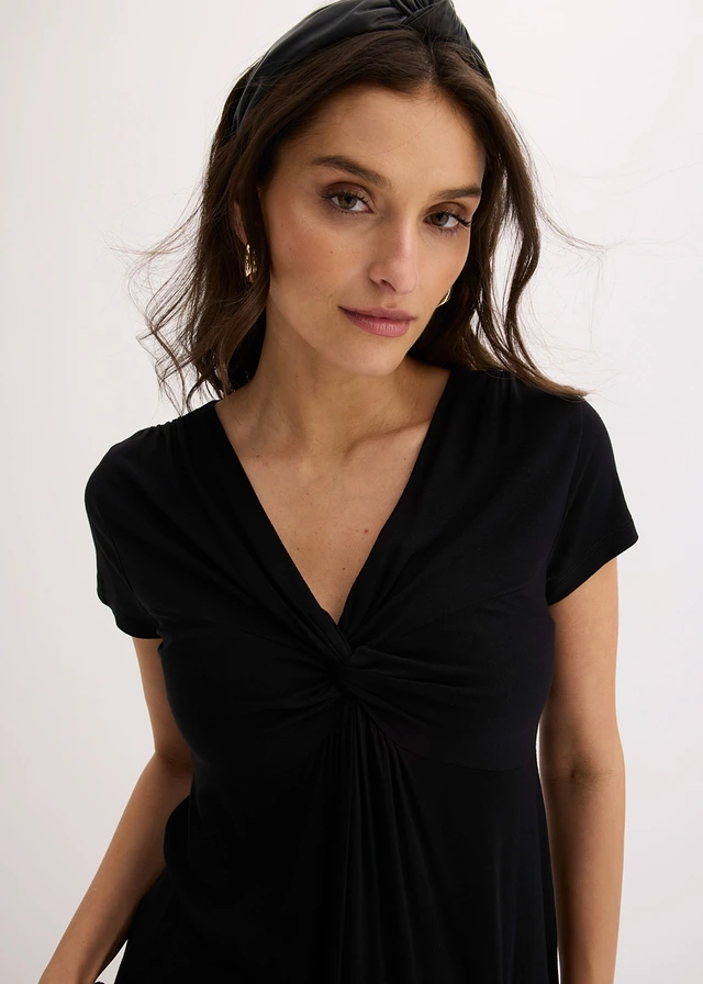 T-shirt en viscose extensible • noir • product-page.page-title-suffix
