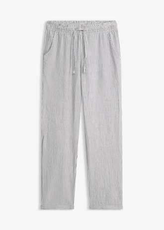 Linnen broek met elastische band