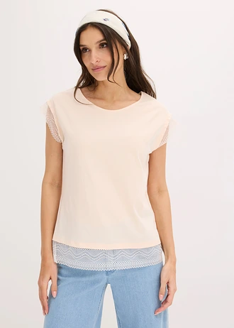 T-shirt boxy en coton, Couleur: rose