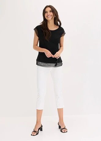 Boxy shirt van katoen • zwart • bonprix online shop