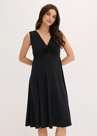Robe en jersey avec décolleté en V • noir • Boutique bonprix