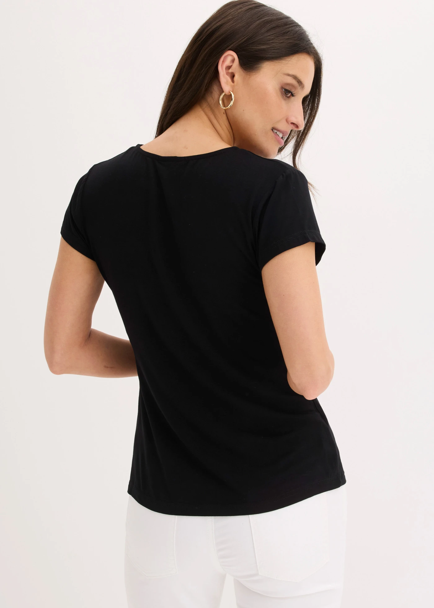 Shirt in een viscosemix • zwart • bonprix online shop