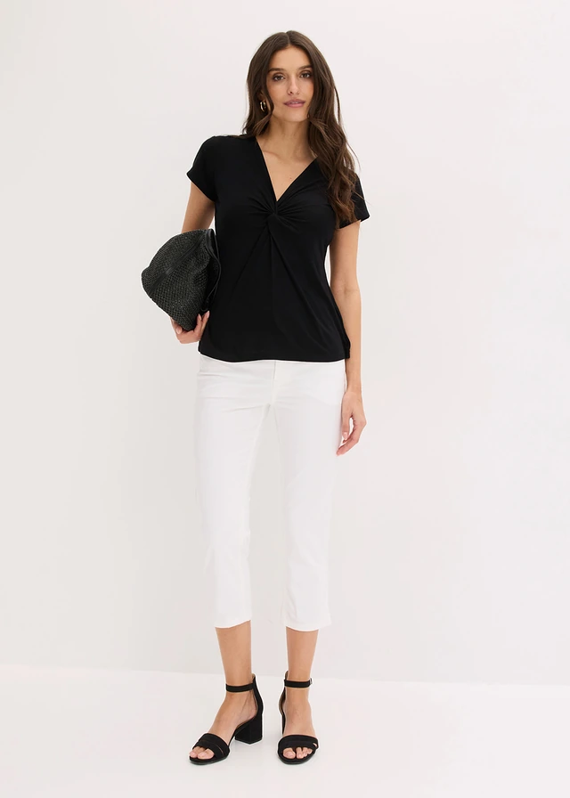 Shirt in een viscosemix wit twill