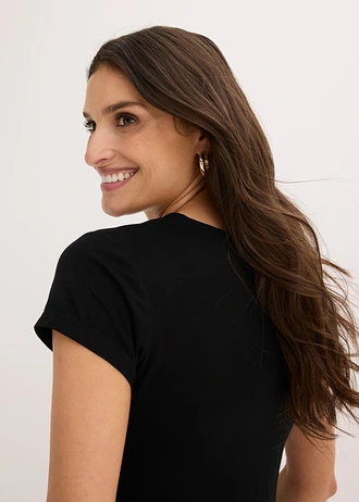 Shirt in een viscosemix • zwart • bonprix online shop