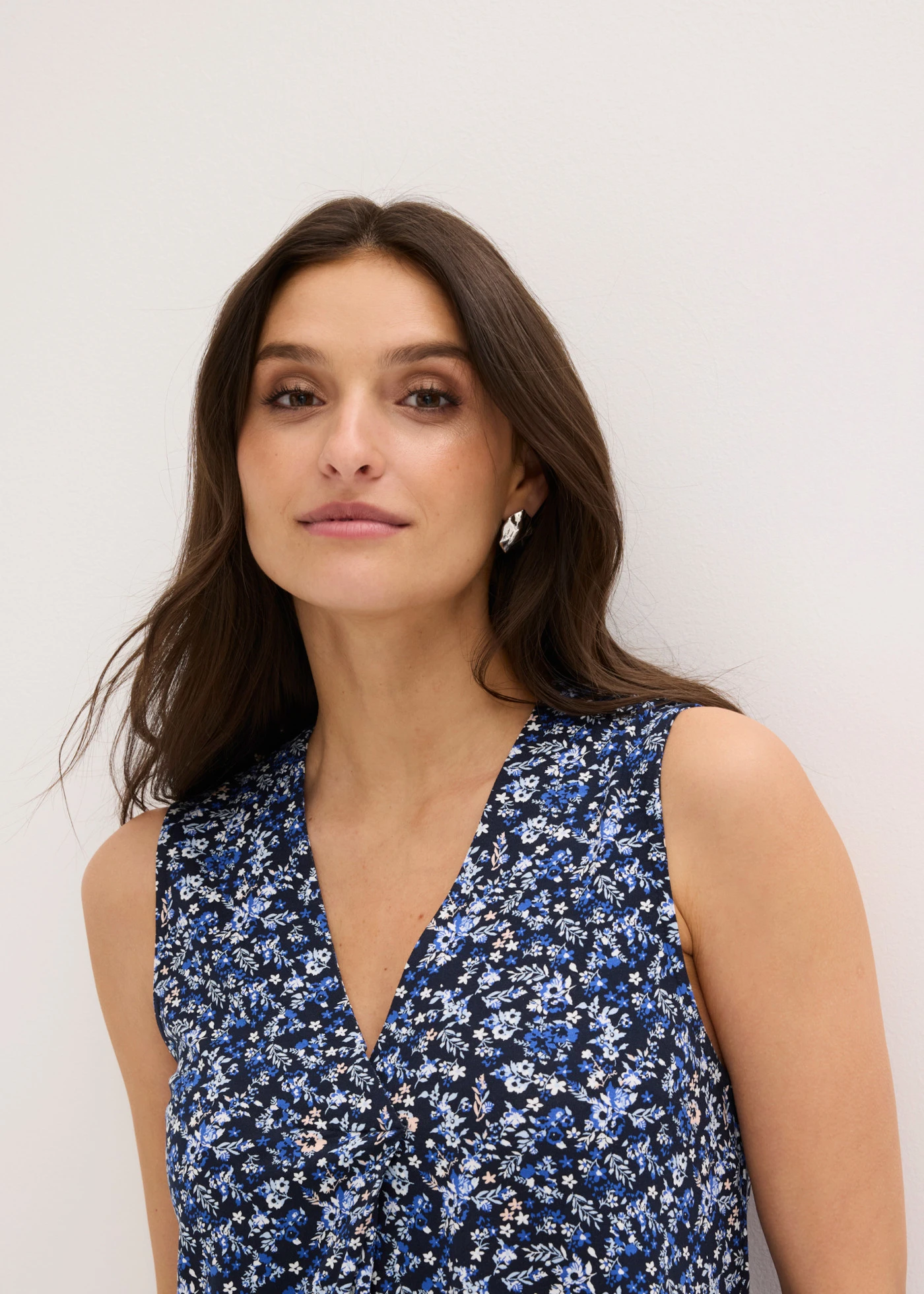 Top van viscose-mix • blauw gebloemd • bonprix online shop