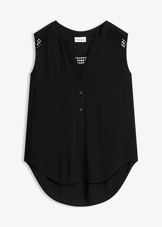 Blousetop van pure viscose