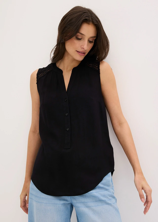 Blouse sans manches 100% viscose • noir • product-page.page-title-suffix