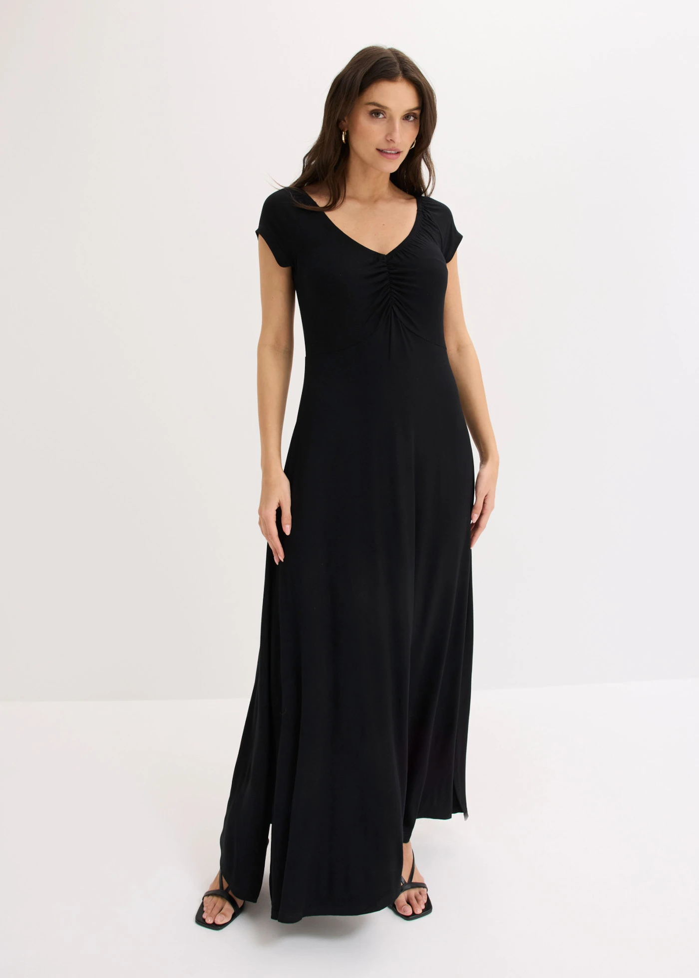 Maxi jurk van een viscosemix • zwart • bonprix online shop