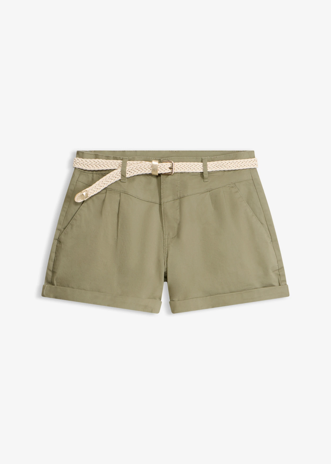 Short van katoen • olijfgroen • bonprix online shop