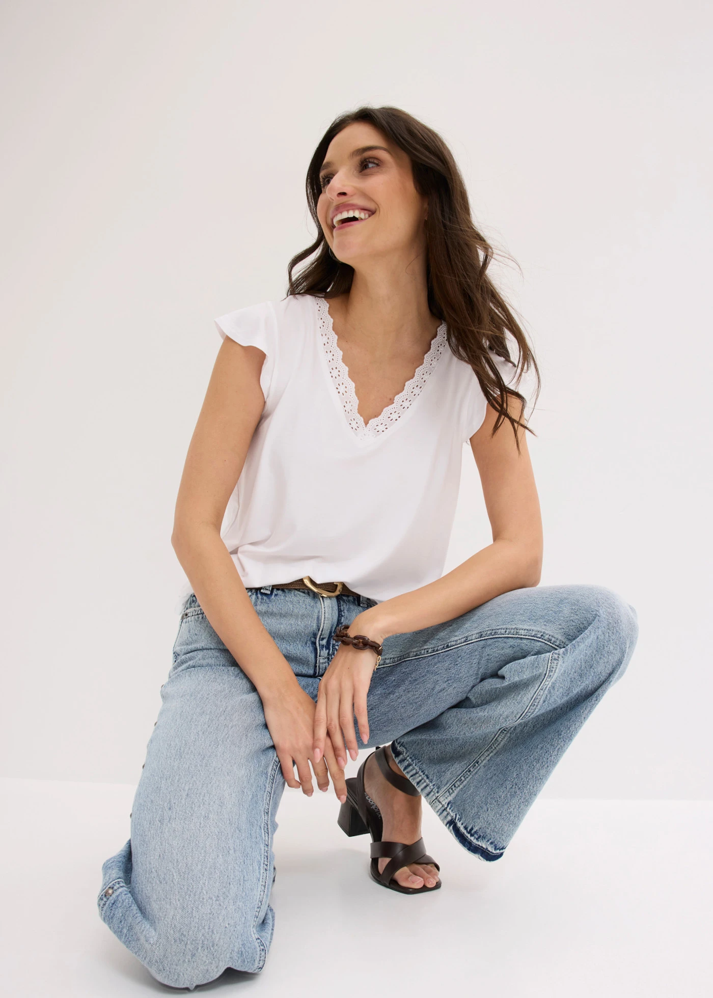 Shirt in een viscose-mix • wit • bonprix online shop