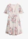 Rochie mini din mesh, culoare: alb înflorat
