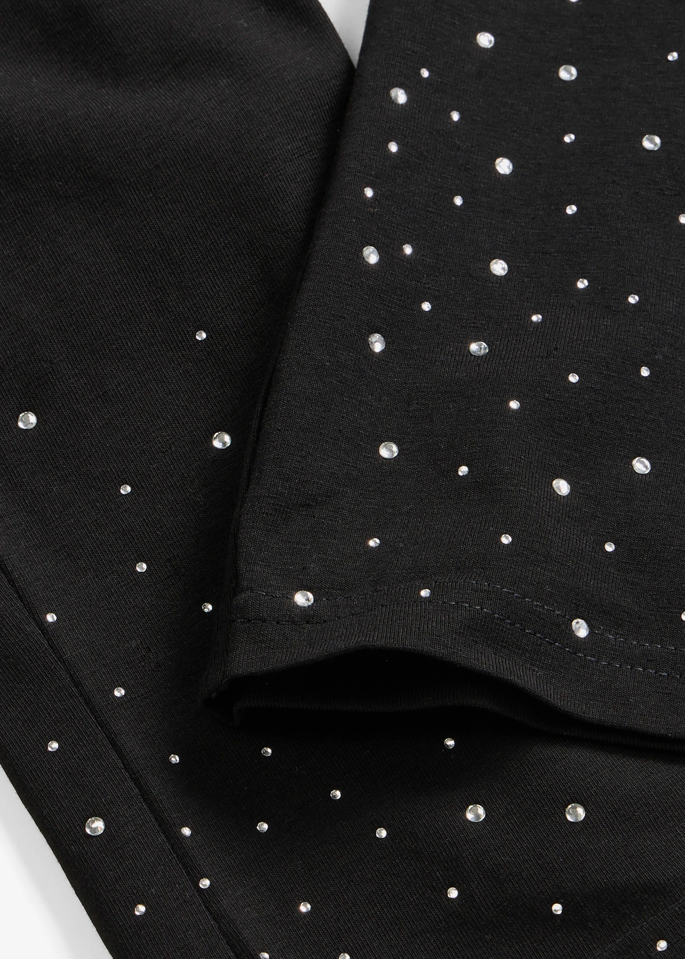 Legging 3/4 en coton extensible • noir-argenté • Boutique bonprix