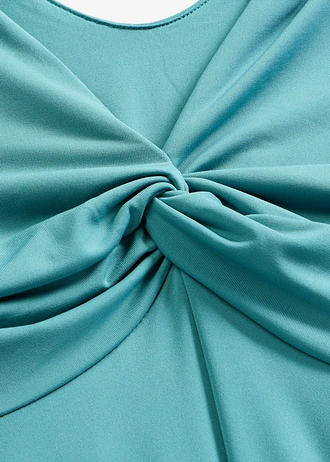 Robe en jersey avec décolleté en V • cobalt turquoise mat • Boutique bonprix