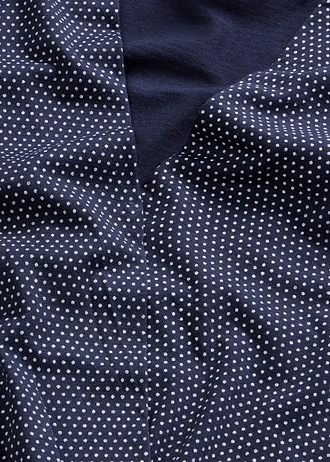 Midi jurk in een viscosemix • donkerblauw-wit gestippeld • bonprix online shop