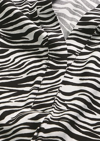 Tuniek van viscose • zwart-wolwit zebraprint • bonprix online shop