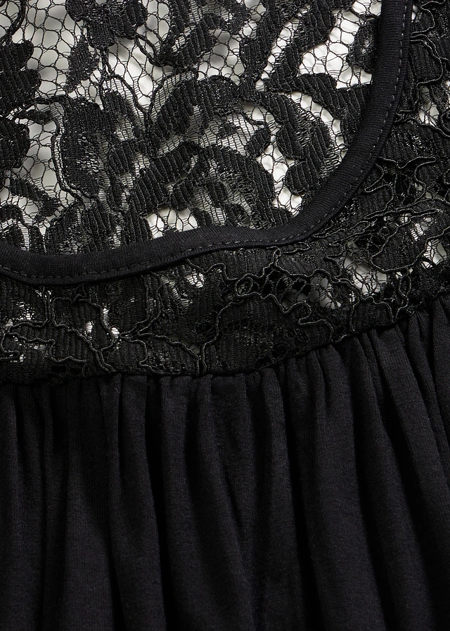 Top en viscose extensible et dentelle • noir • product-page.page-title-suffix