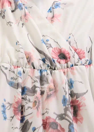 Mesh mini jurk • wit gebloemd • bonprix online shop