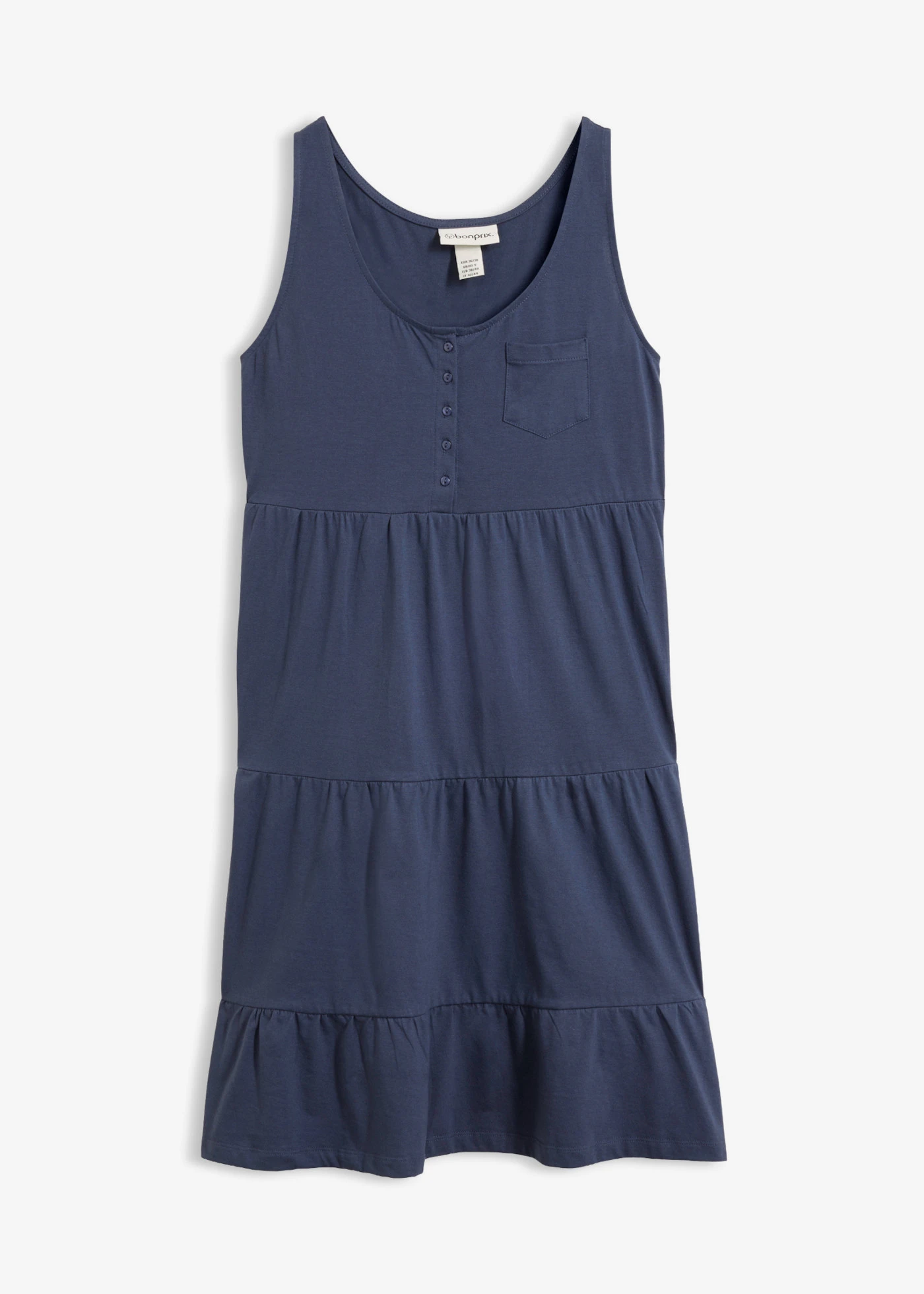 Rochie scurtă din jerse din bumbac • indigo • magazin bonprix