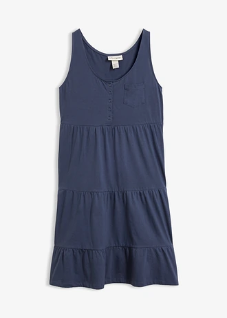 Rochie scurtă din jerse din bumbac • indigo • magazin bonprix