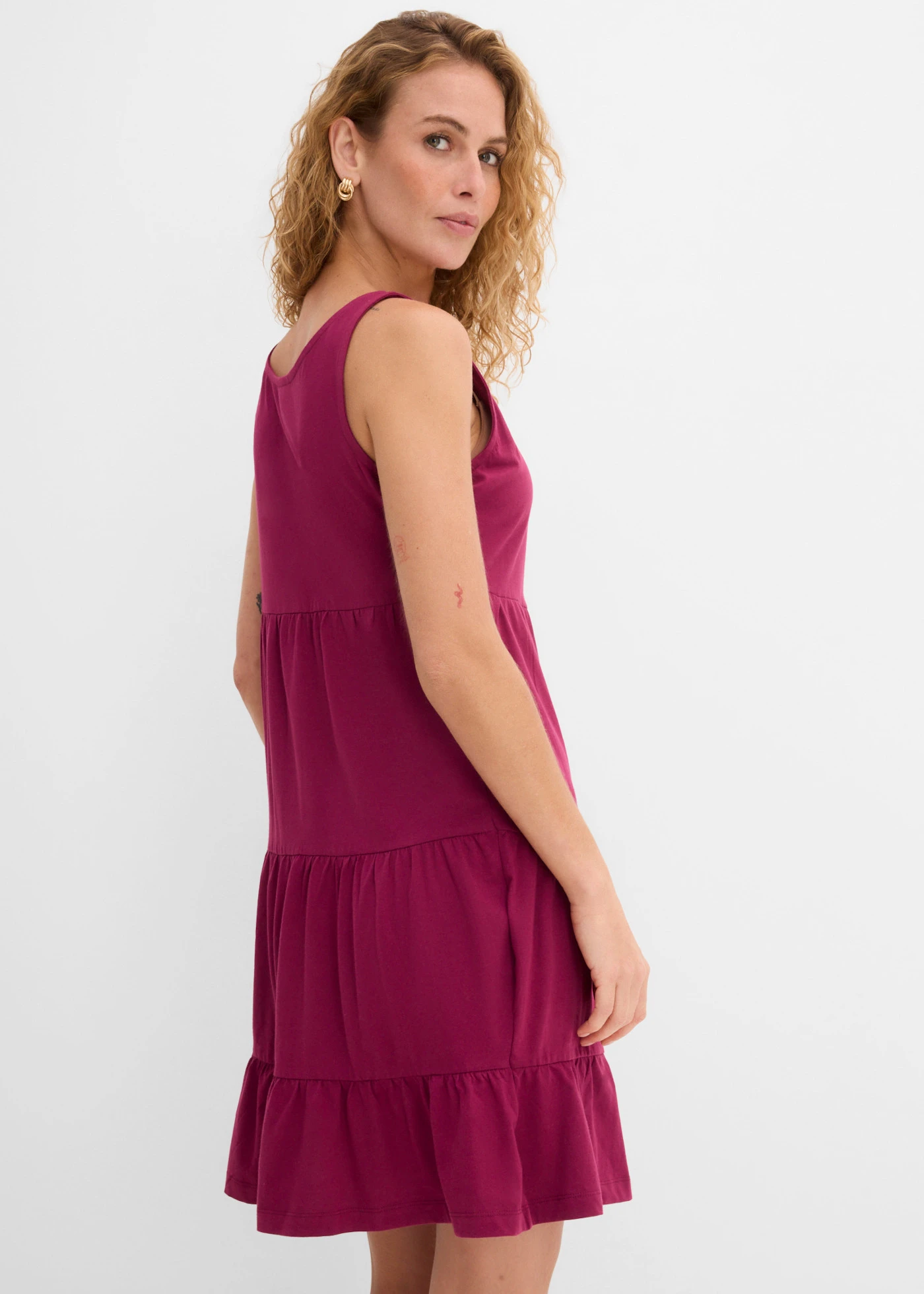 Rochie scurtă din jerse din bumbac • mov • magazin bonprix