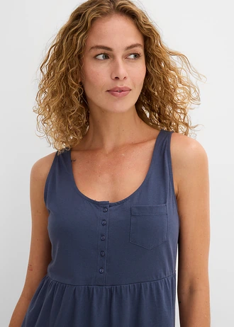 Jurk van katoen-jersey, petite • indigo • bonprix online shop