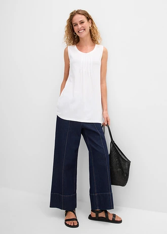 Top long, Couleur: blanc