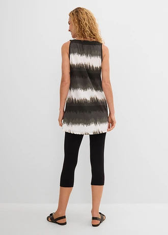 Jurk + capri legging (2-dlg. set), Kleur: zwart grafische print