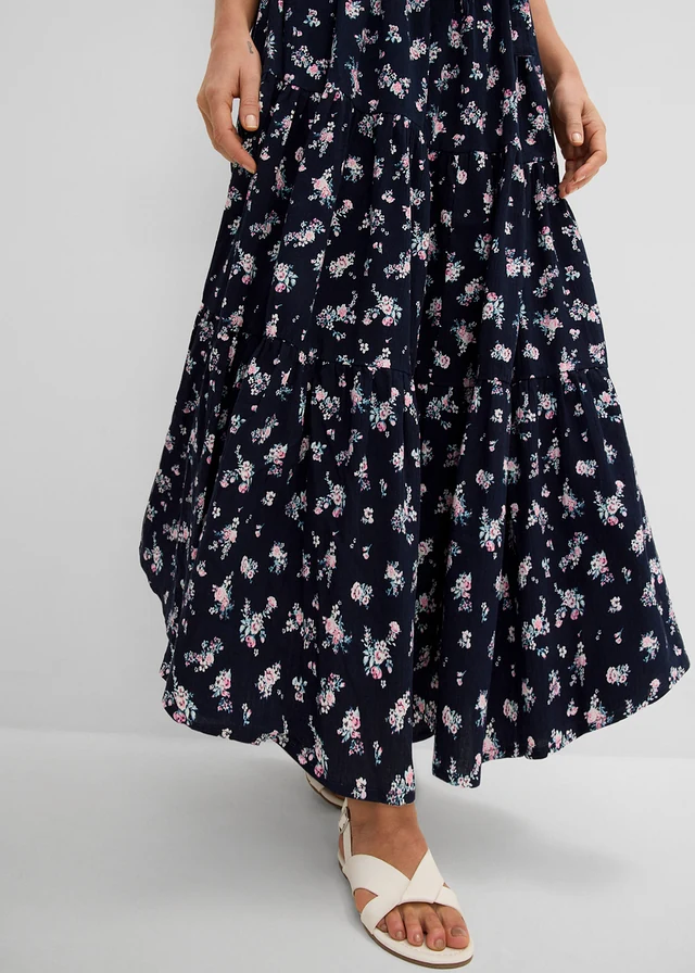 Jurk van katoen • donkerblauw gebloemd • product-page.page-title-suffix