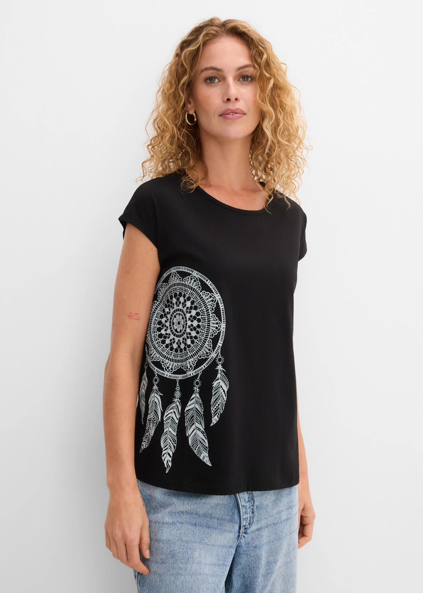 T-shirt met print • zwart-staalgrijs dromenvanger • bonprix online shop