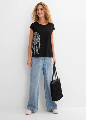 T-shirt met print • zwart-staalgrijs dromenvanger • bonprix online shop