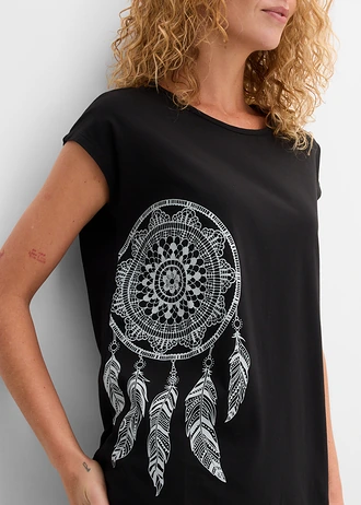 T-shirt met print • zwart-staalgrijs dromenvanger • bonprix online shop