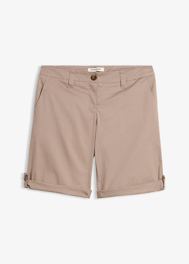 Stretch bermuda • taupe • bonprix online shop