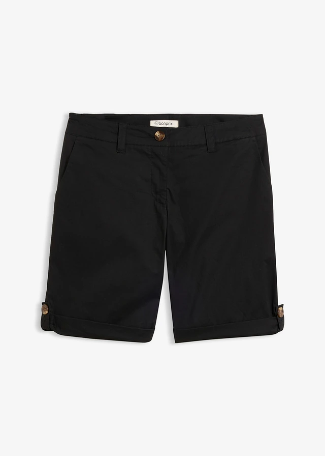 Stretch bermuda • zwart • bonprix online shop