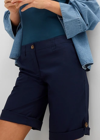 Stretch bermuda • donkerblauw • bonprix online shop